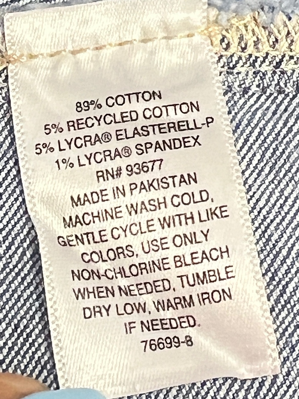 St. John's Bay Light Blue Denim A-Line Skirt - Picture 10 of 11